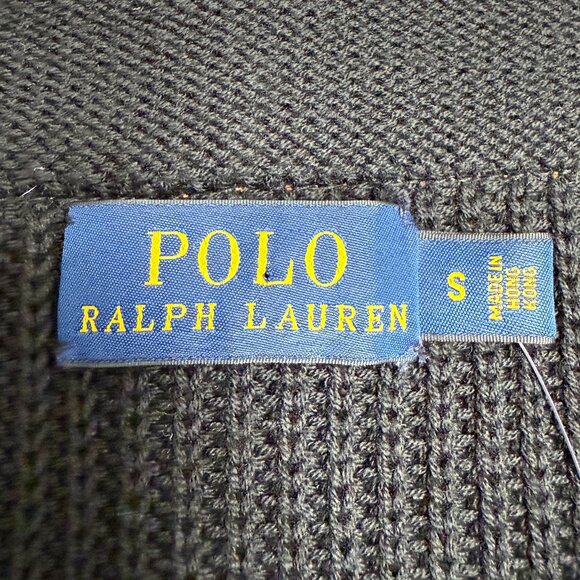 NWT Women's POLO RALPH LAUREN Sheep Leather & Silk Bld. Sweater $498 | Size OS - Picture 7 of 11
